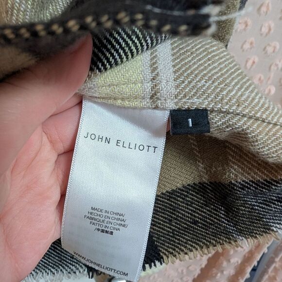 John Elliott Hemi Oversized Shirt Cyclone Check Size 1 Small Kith Buttoned - Picture 5 of 7